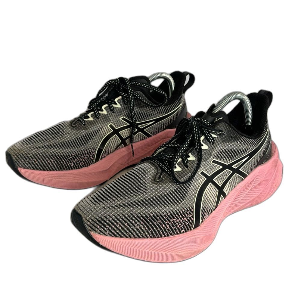 Asics NOVABLAST 5 Black and Pink Athletic Running Shoes